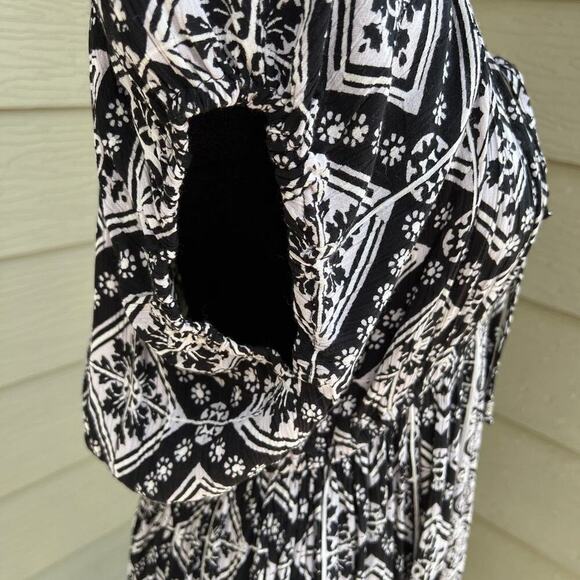 K Jordan Boho peasant style, Black & white, women's size XL - Picture 7 of 11